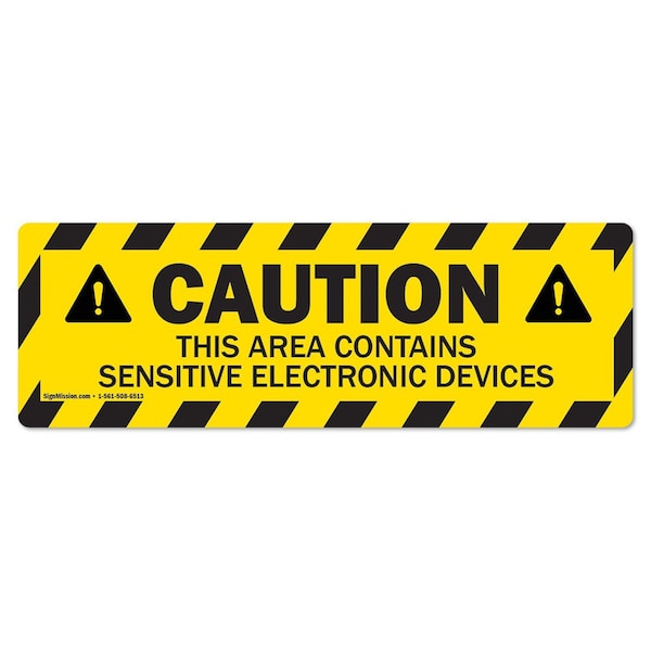 Signmission Caution-Electronic Devices 18in Non-Slip Floor Marker, 16" x 16", FD-R-16-99864 FD-R-16-99864 - main